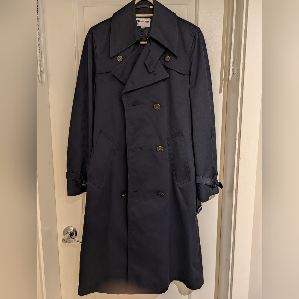 Pierre Cardin Dark Blue Trench Coat